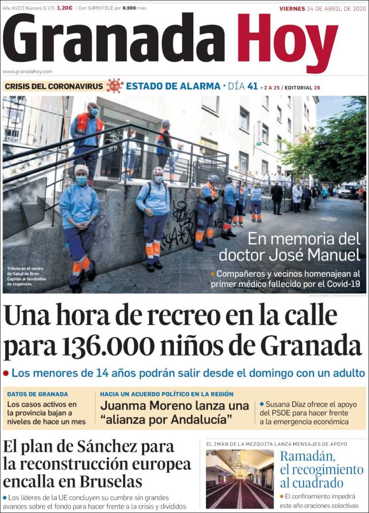 Portada de Granada Hoy (España)