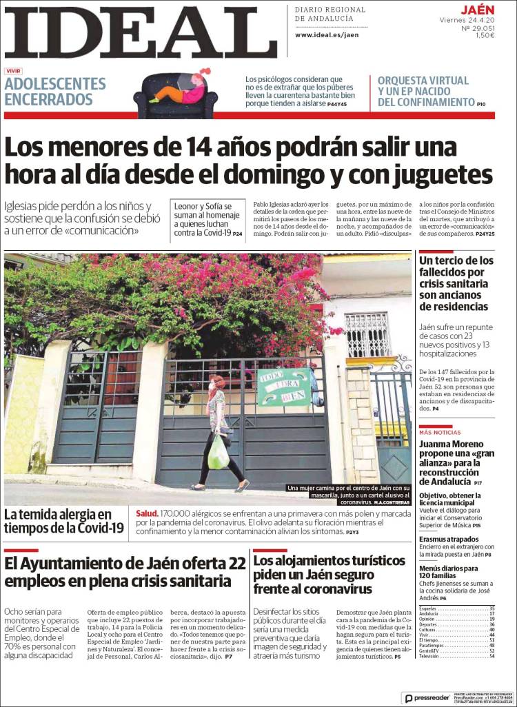 Portada de El Ideal de Jaén (España)