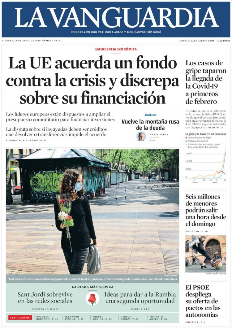 Portada de La Vanguardia (España)