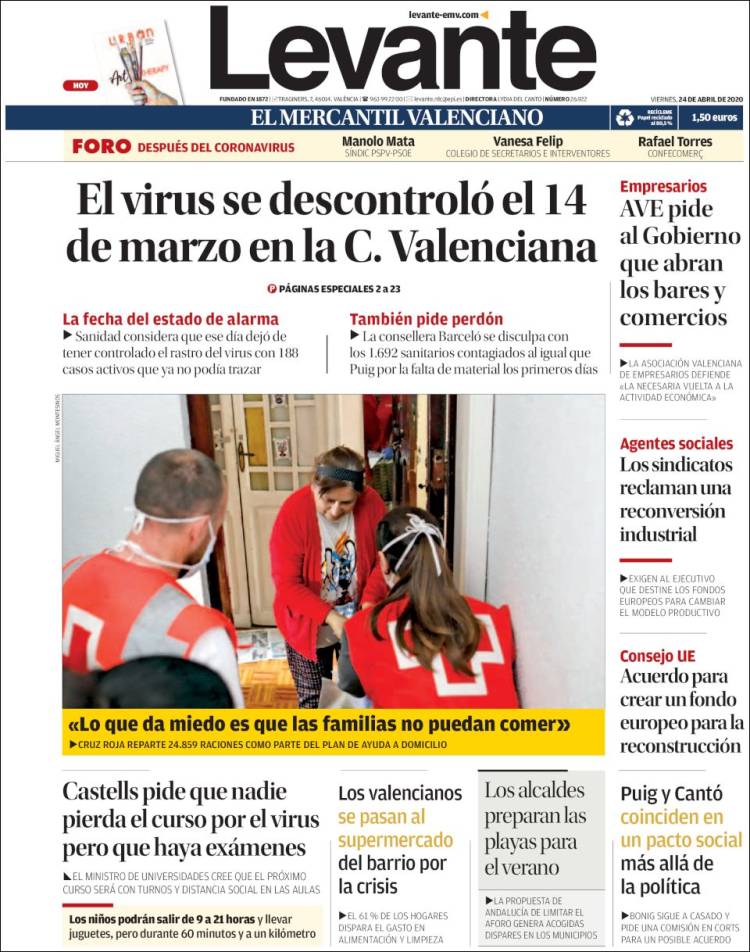 Portada de Levante (España)