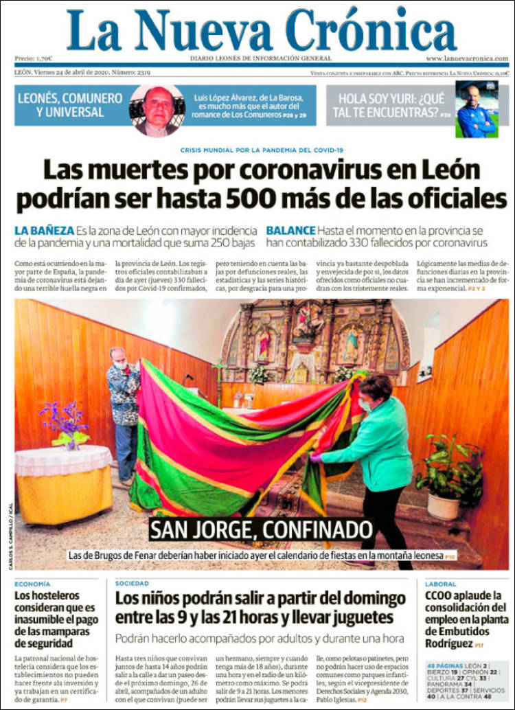 Portada de La Nueva Crónica (España)