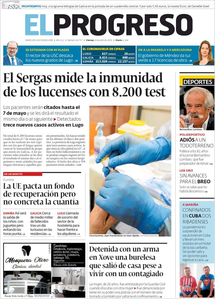 Portada de El Progreso (España)