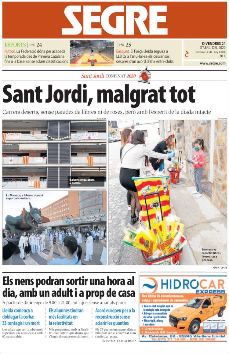 Portada de Segre (España)