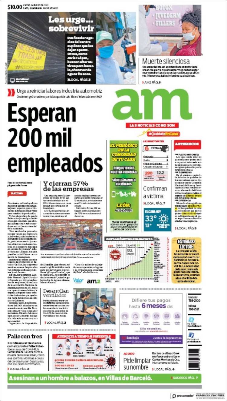 Portada de Al Día A.M. (México)