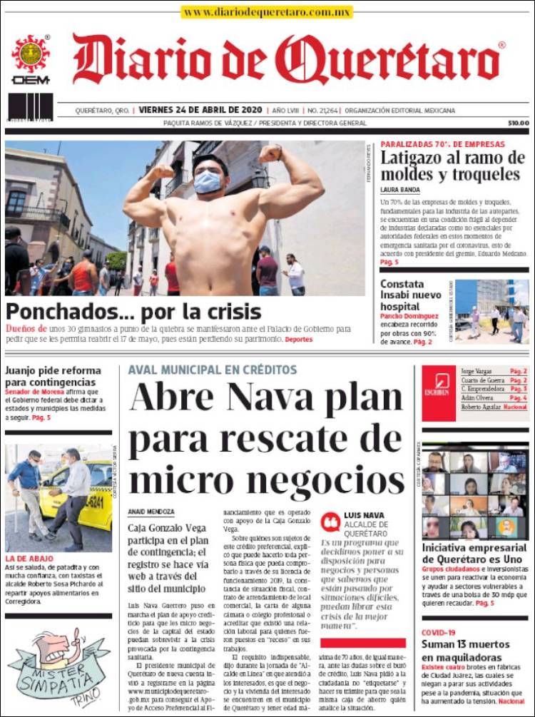 Portada de Diario de Querétaro (México)