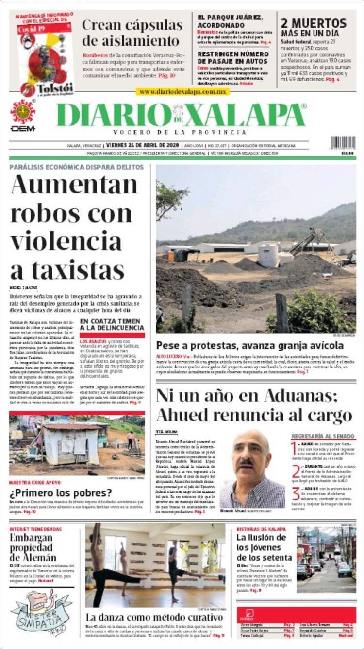 Portada de Diario de Xalapa (México)