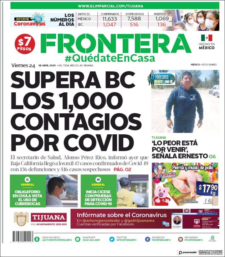 Portada de Frontera (México)