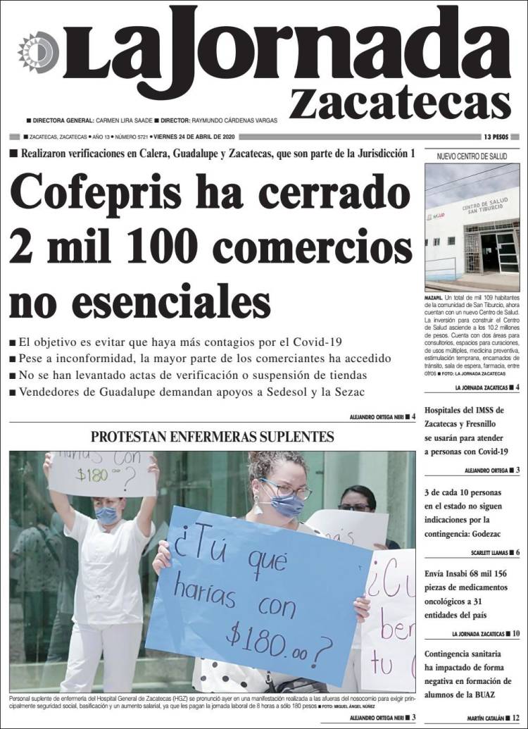 Portada de Jornada de Zacatecas (México)