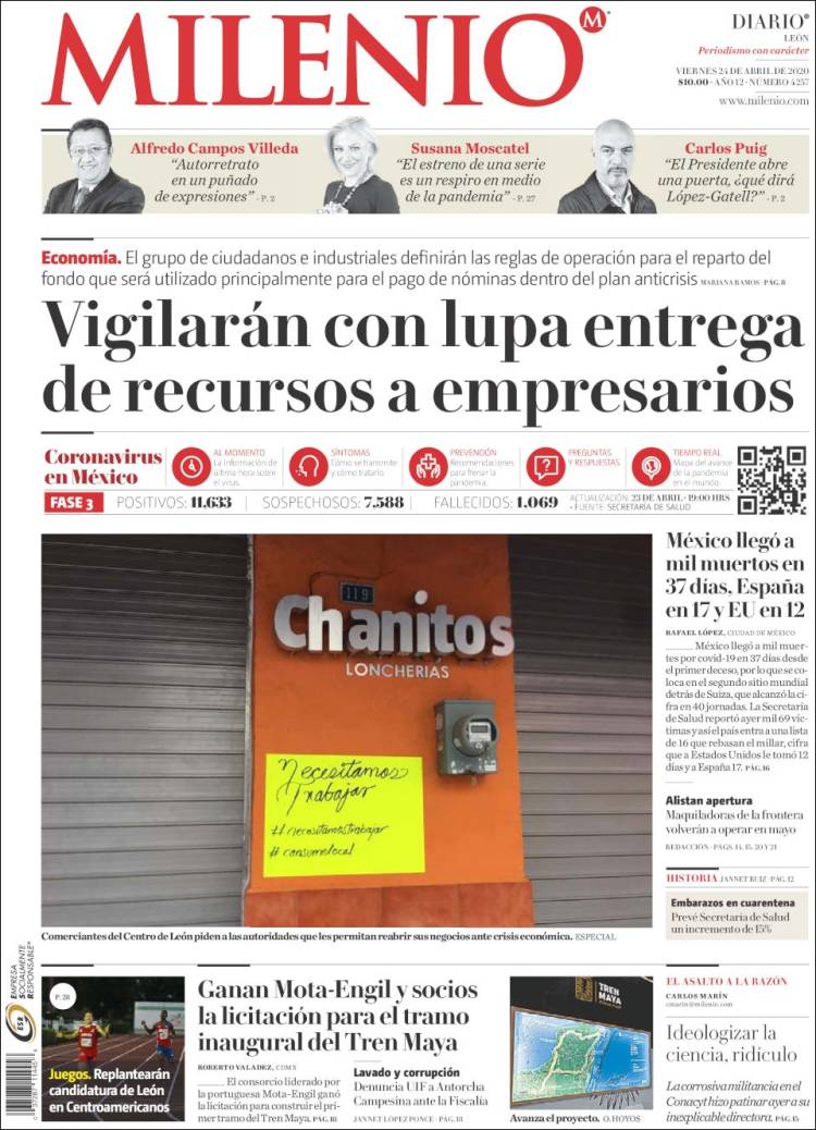 Portada de Milenio de León (México)