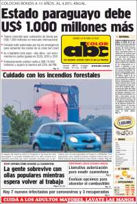 Portada de ABC Color (Paraguay)