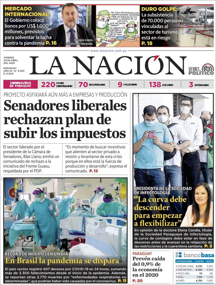 Portada de La Nación (Paraguay)