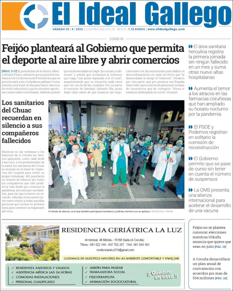 Portada de Diario de Ferrol (España)