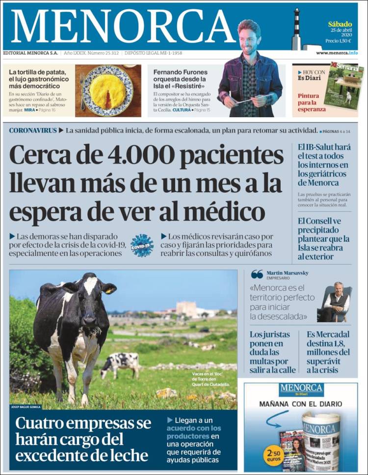 Portada de Menorca - Diario Insular (España)