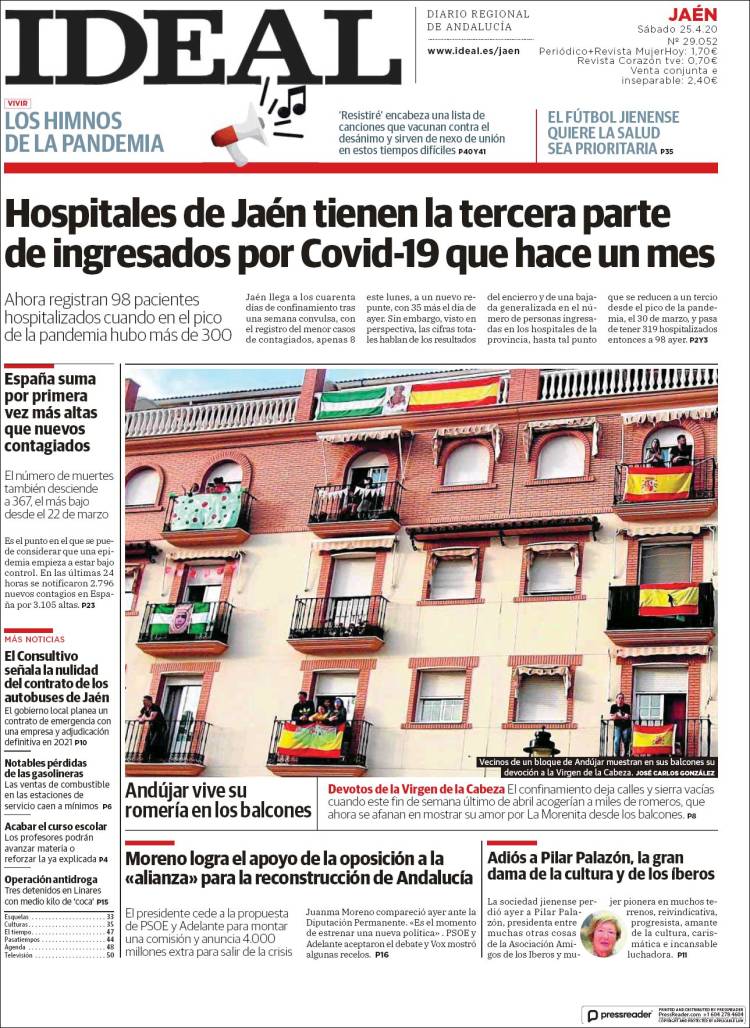 Portada de El Ideal de Jaén (España)