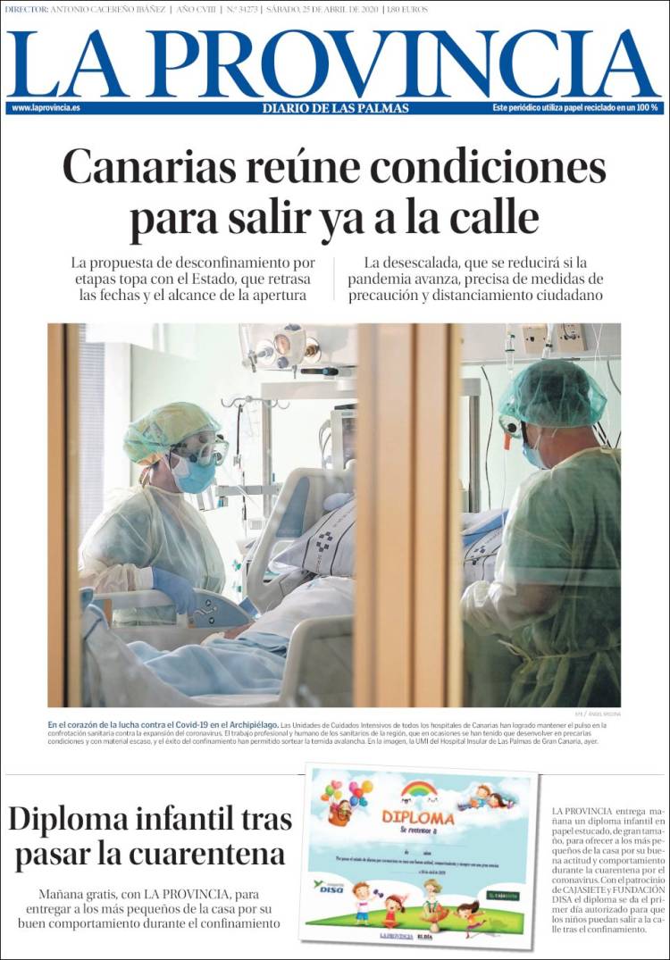 Portada de La Provincia (España)