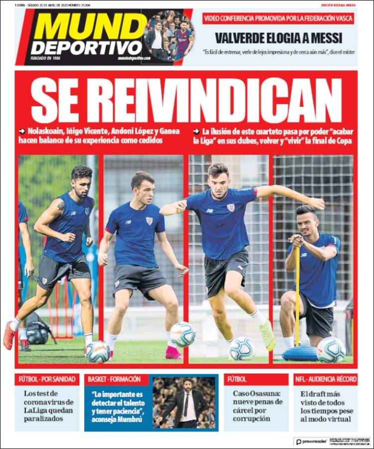 Portada de Mundo Deportivo Bizkaia (España)