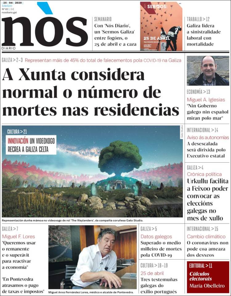 Portada de Nòs Diario (España)