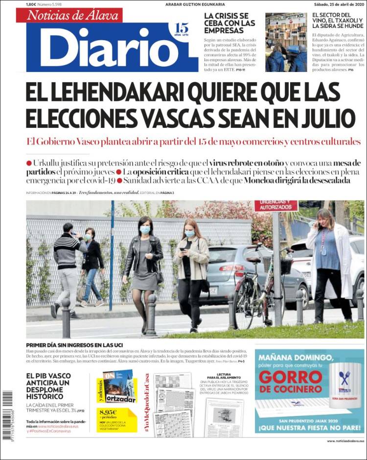 Portada de Noticias de Álava (España)