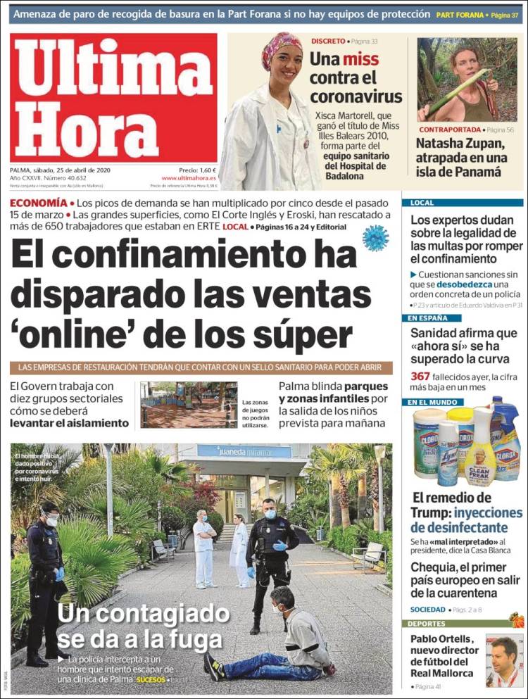 Portada de Última Hora (España)