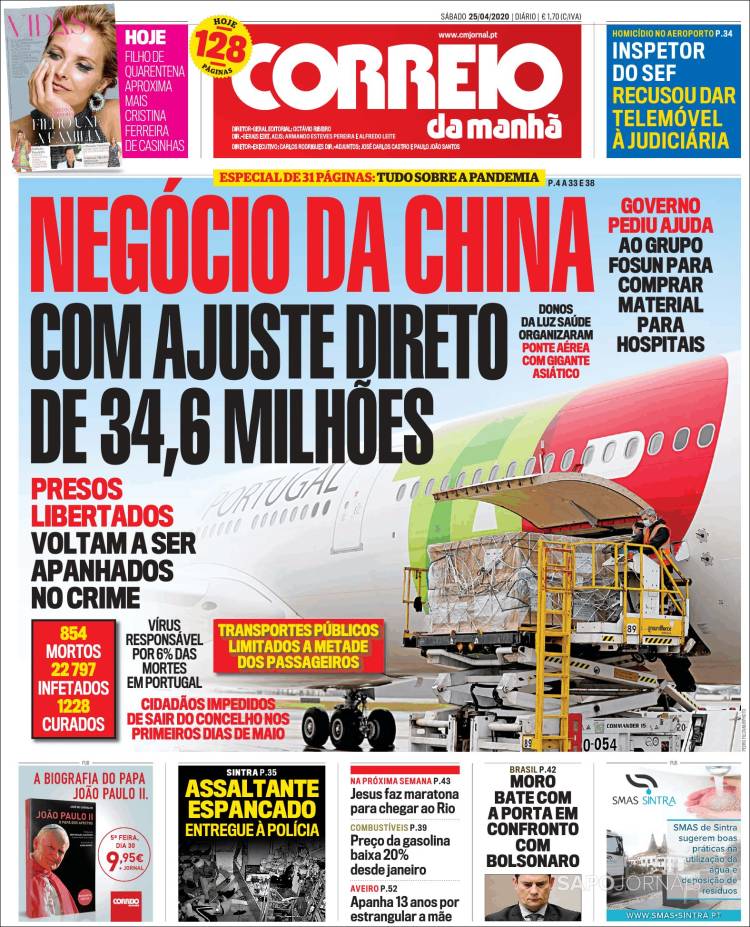 Portada de Correio da Manhã (Portugal)