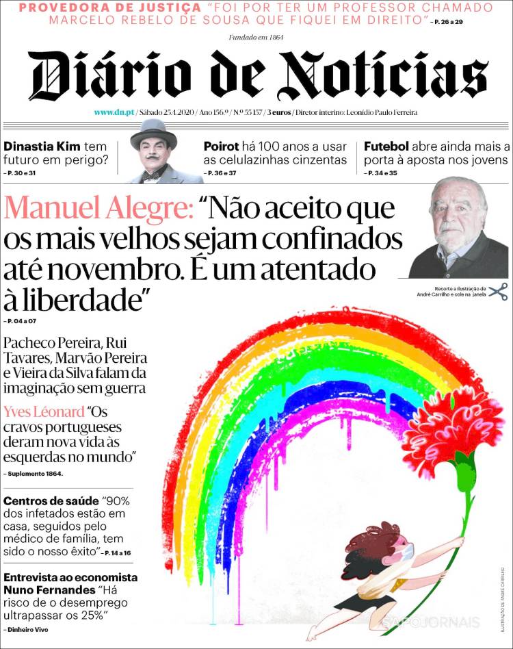 Portada de Diário de Noticias (Portugal)