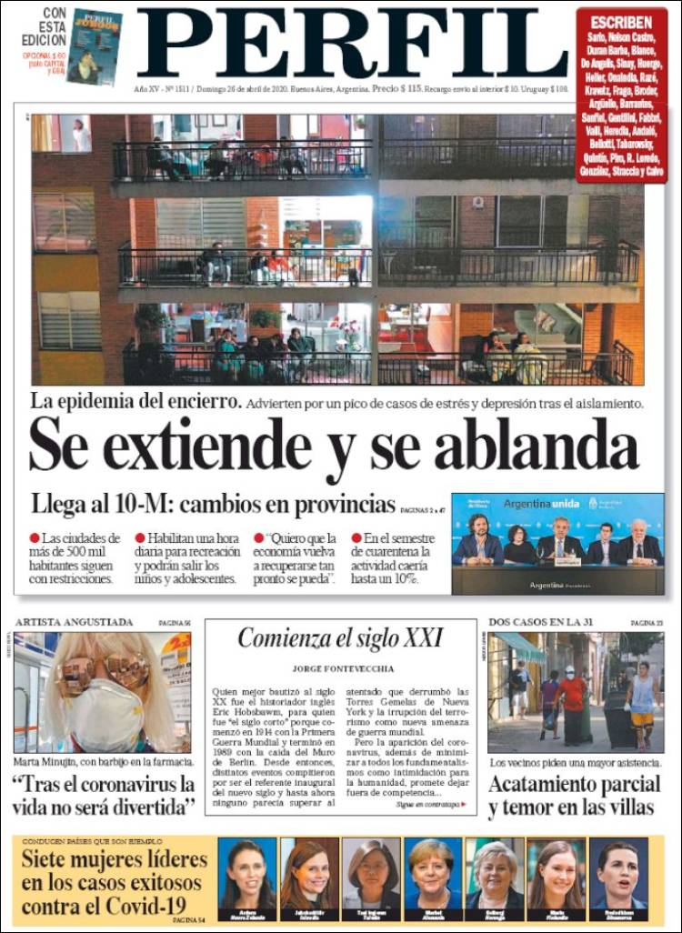 Portada de Diario Perfil (Argentina)