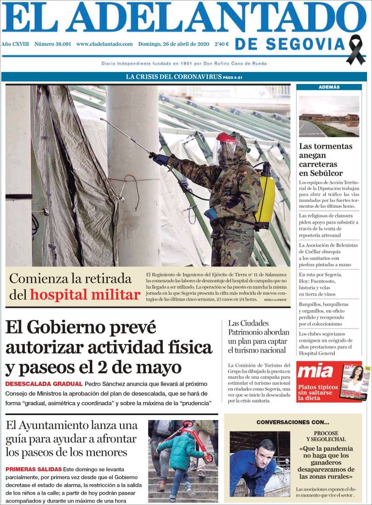 Portada de El Adelantado de Segovia (Spain)