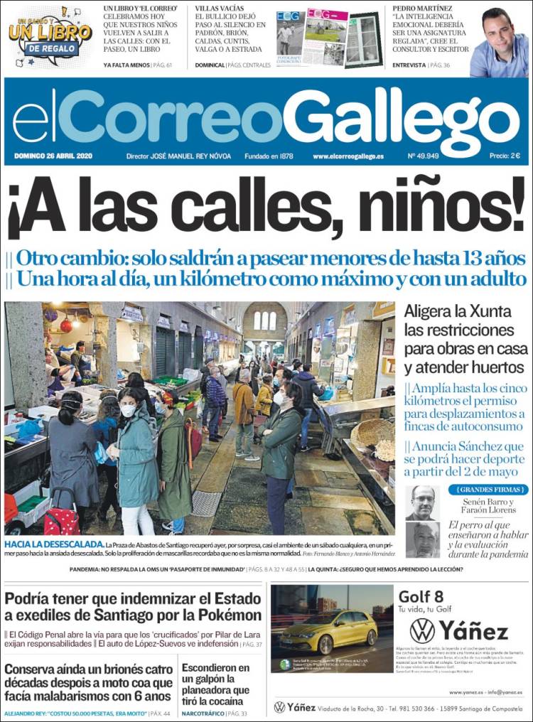 Portada de El Correo Gallego (Spain)