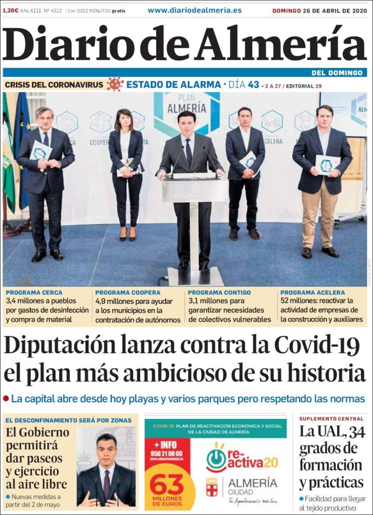 Portada de Diario de Almería (Spain)