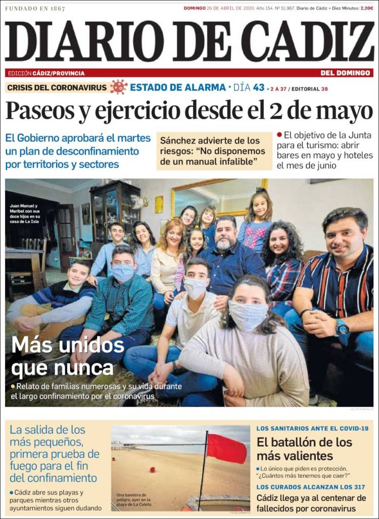 Portada de Diario de Cádiz (Spain)