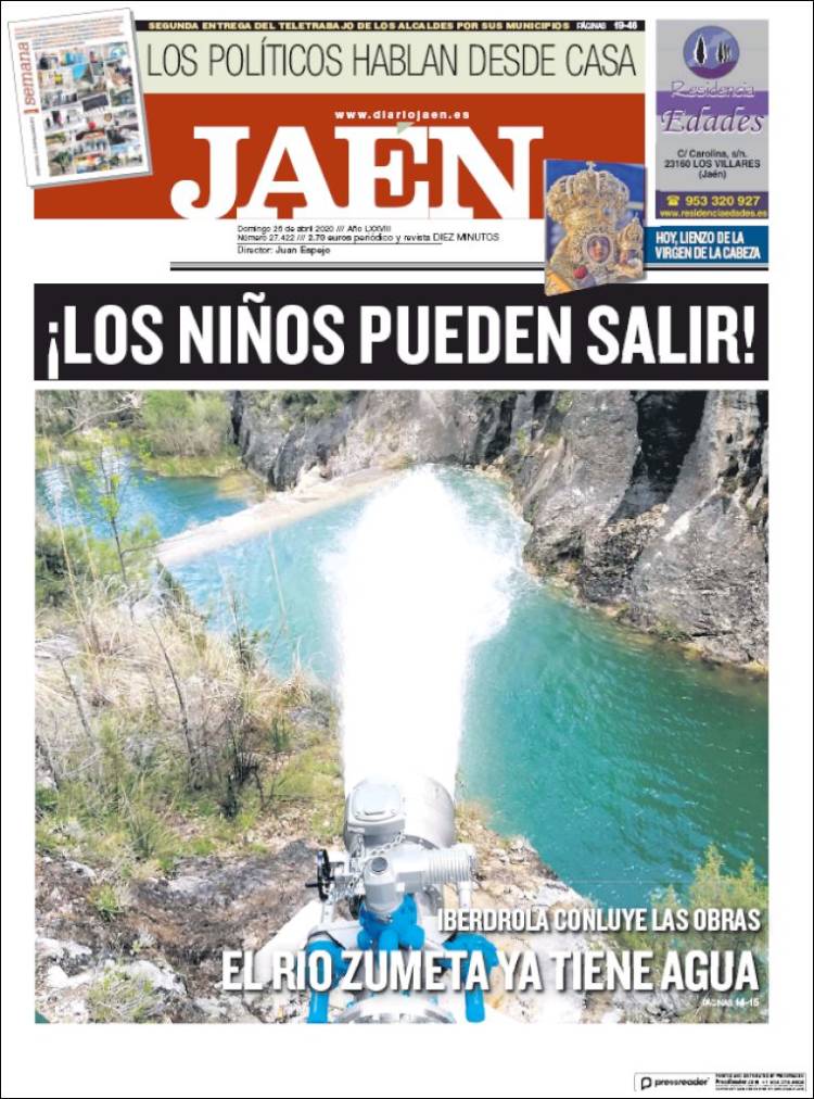 Portada de Diario Jaén (Spain)