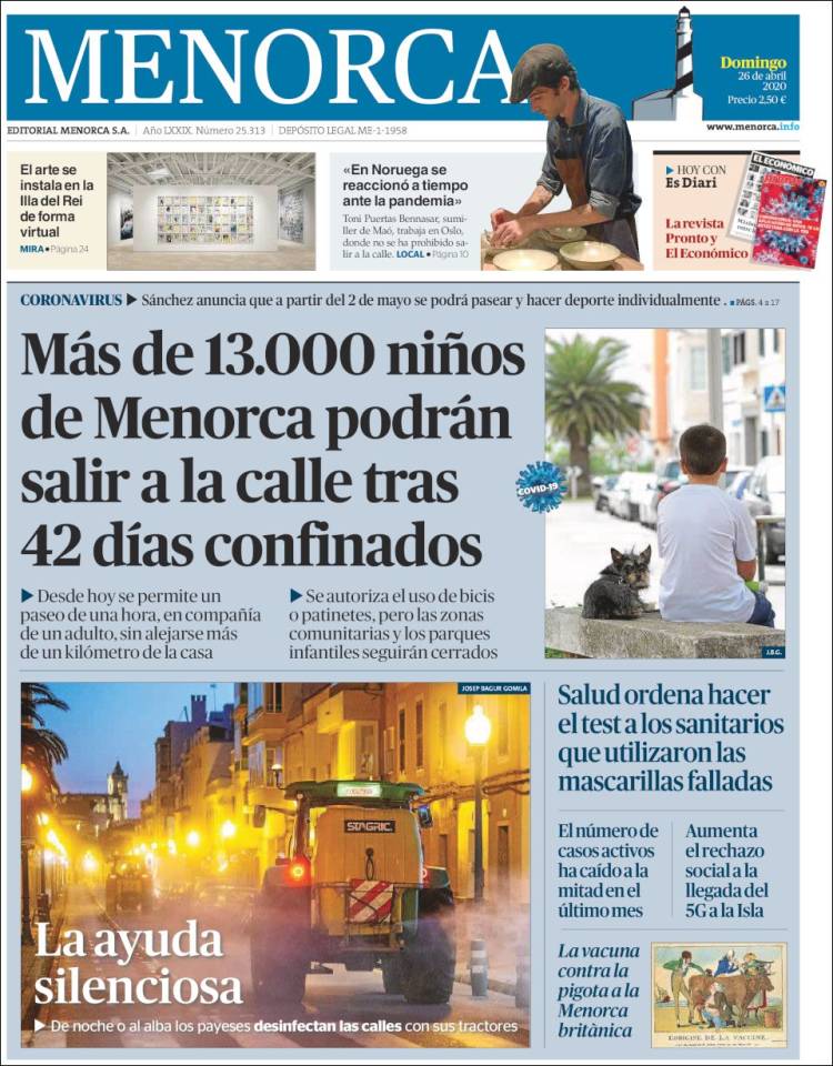 Portada de Menorca - Diario Insular (Spain)