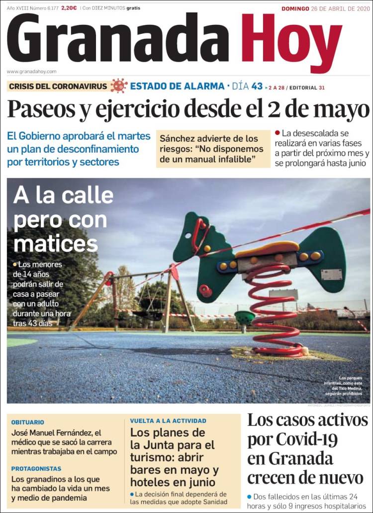 Portada de Granada Hoy (Spain)