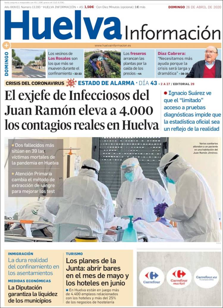 Portada de Huelva Información (Spain)