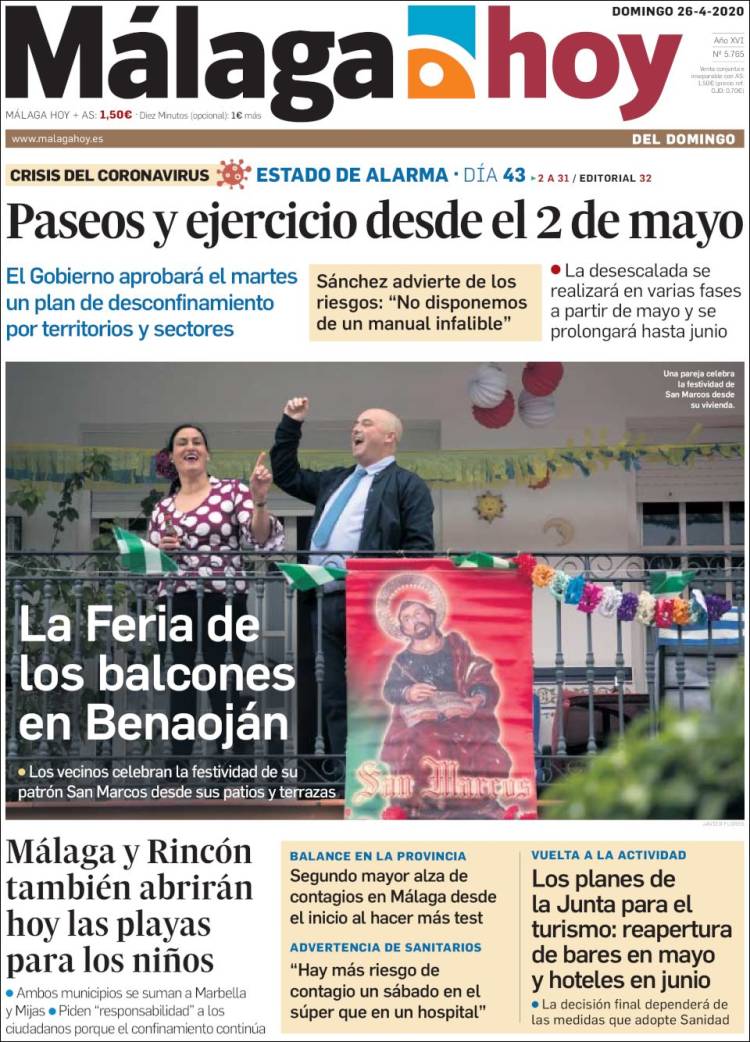 Portada de Málaga Hoy (Spain)