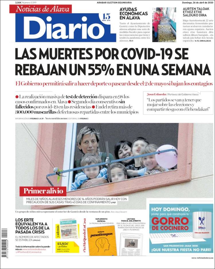 Portada de Noticias de Álava (España)