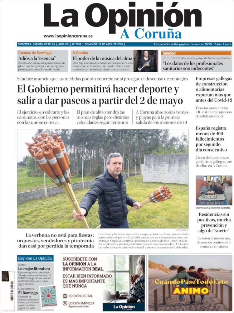 Portada de La Opinión de A Coruña (Spain)