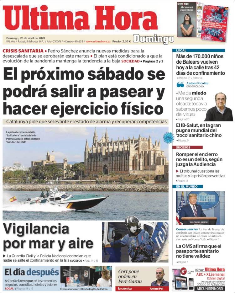 Portada de Última Hora (España)