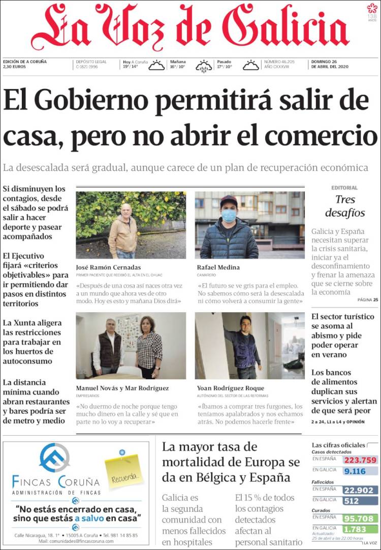 Portada de La Voz de Galicia (Spain)