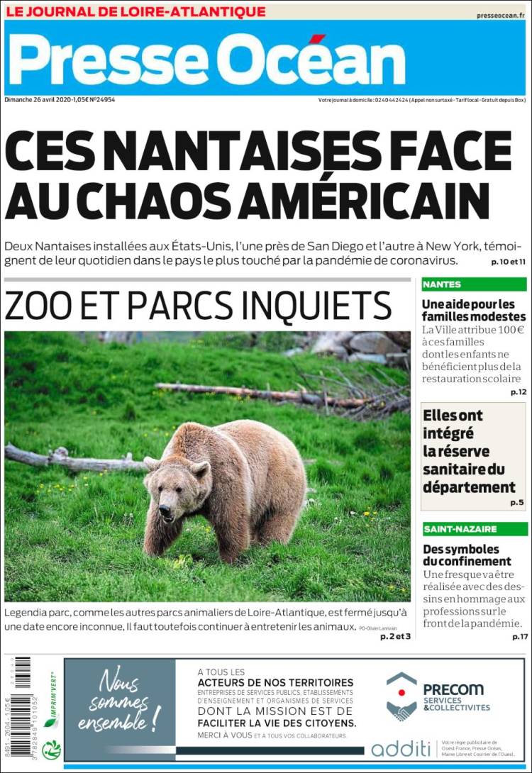 Portada de Presse Ocean (France)