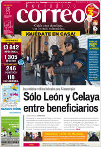 Portada de Correo - El diario del Estado de Guanajuato (M&eacute;xico)