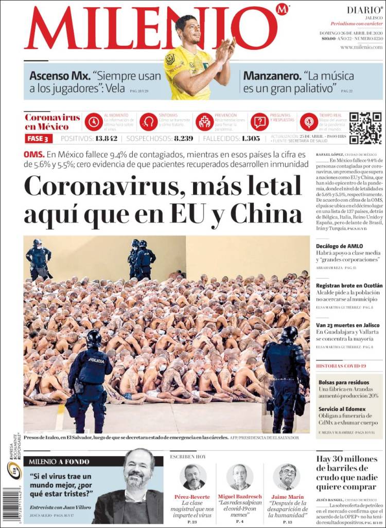 Portada de Milenio - Jalisco (M&eacute;xico)