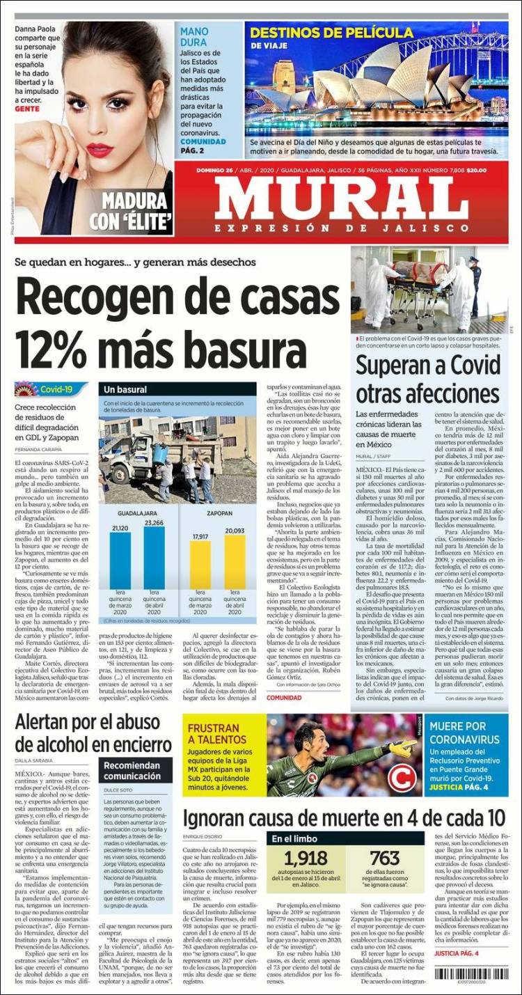 Portada de El Mural (M&eacute;xico)