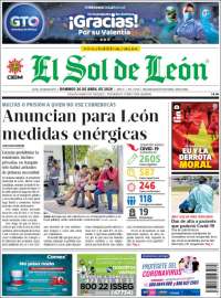 Portada de El Sol de León (M&eacute;xico)