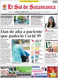 Portada de El Sol de Salamanca (M&eacute;xico)