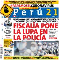 Portada de Perú 21 (Perú)