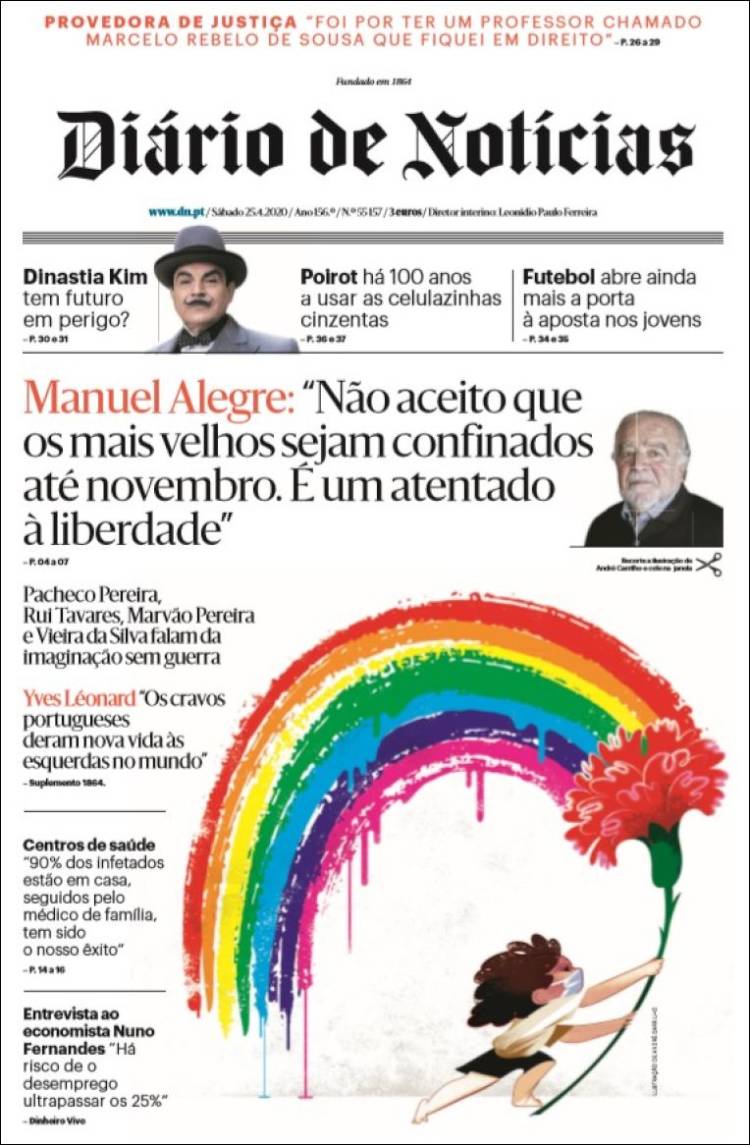 Portada de Diário de Noticias (Portugal)