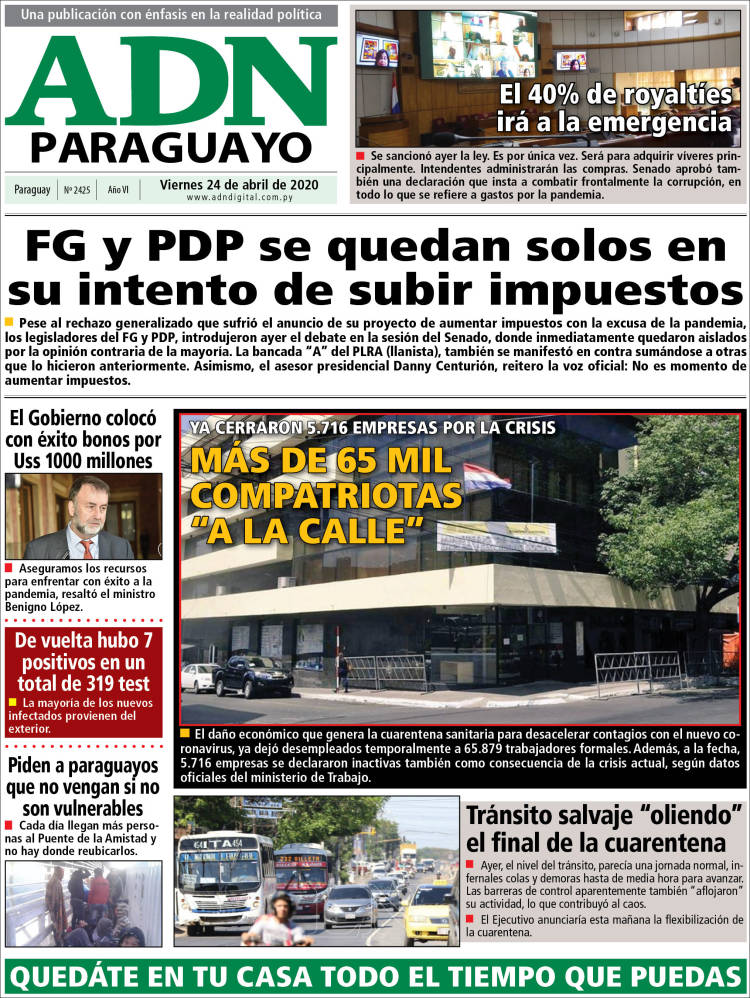 Portada de ADN Paraguayo (Paraguay)