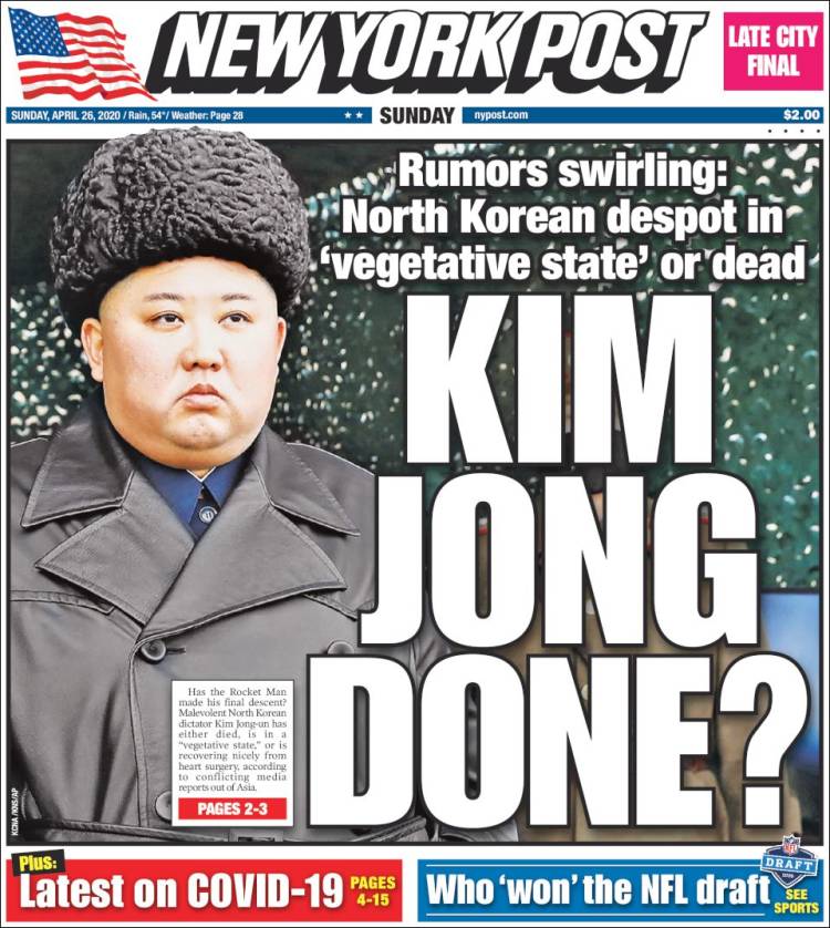 Portada de New York Post (USA)