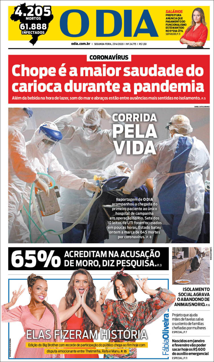 Portada de O Dia (Brasil)